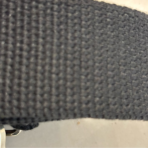 ÉS Black Nylon Canvas Belt with Skull Buckle and Metal Cap and Grommits - Picture 6 of 6